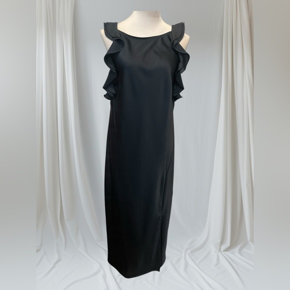 A New Day Black Maxi Dress with Slit - Picture 3 of 5
